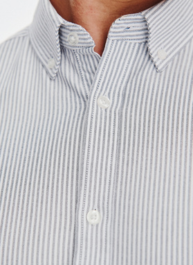 Koszula męska w szary prążek