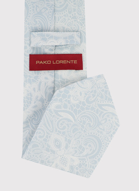 Jedwabny niebieski krawat męski