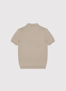 Beżowe polo swetrowe z wiskozą