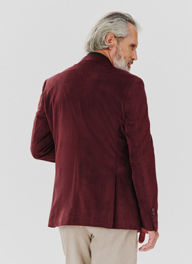 Sztruksowa dwurzędowa marynarka męska