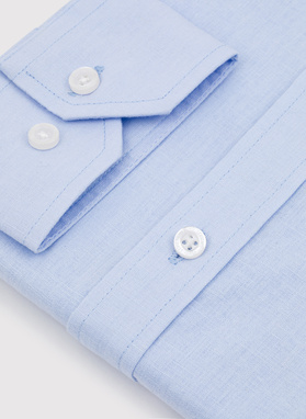 Niebieska koszula męska z lnu i bawełny