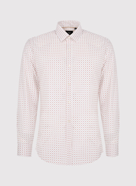 Biała koszula w mikrowzór