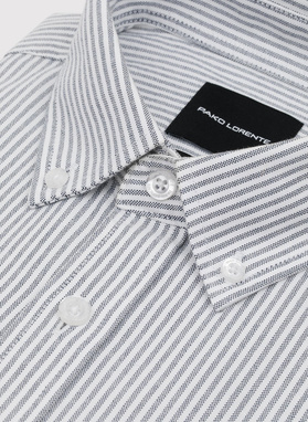 Koszula męska w szary prążek