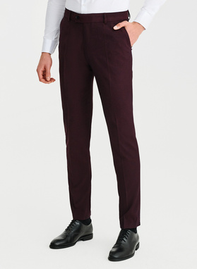 Bordowy garnitur męski