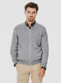 Sweter męski rozpinany w szarym kolorze