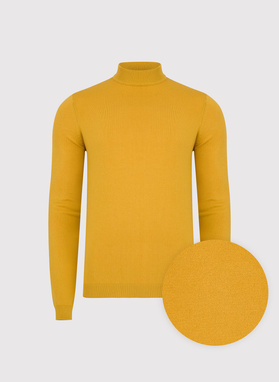 Żółty półgolf męski