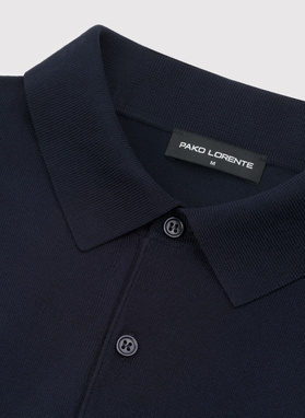 Sweter polo w kolorze granatowym