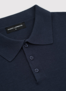 Granatowe polo z krótkm rękawem