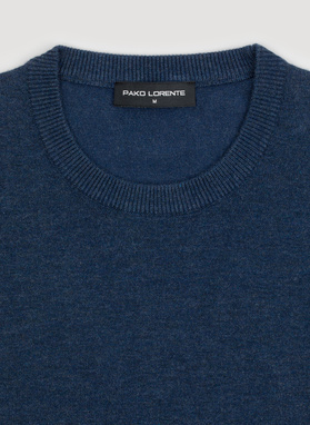 Ciemnoniebieski sweter męski