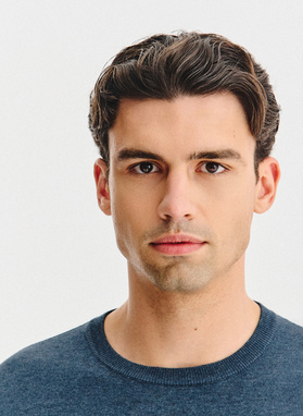 Granatowy sweter męski o-neck