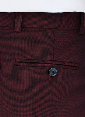 Bordowy garnitur męski