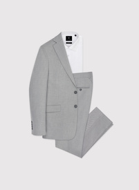 Szary garnitur męski
