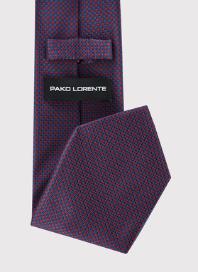 Krawat męski w bordowy wzór