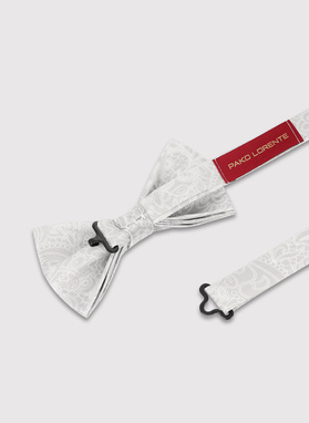 Jedwabna szara mucha męska