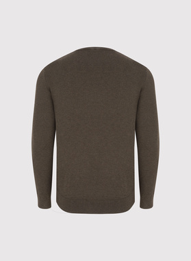 Brązowy sweter męski o-neck