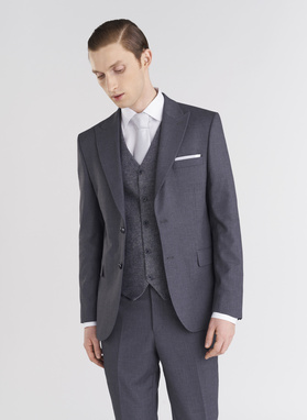 Elegancki szary garnitur męski