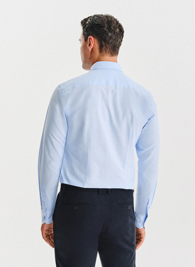 Niebieska bawełniana koszula męska