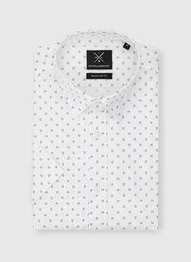 Koszula męska w niebieski mikrowzór