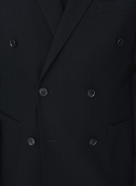 Granatowa dwurzędowa marynarka męska