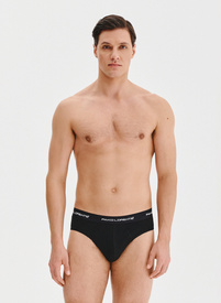 Zestaw 3 par czarnych slipów męskich