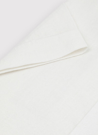 Lniana biała koszula męska ze stójką