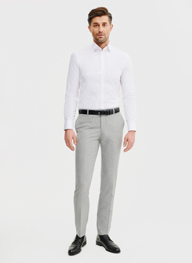 Szare spodnie ganiturowe