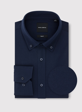 Granatowa koszula z bawełną