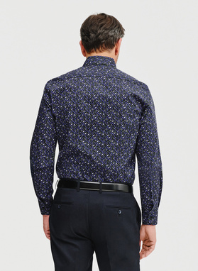 Męska koszula w kwiatowy mikrowzór