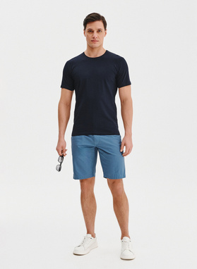 Bawełniane niebieskie szorty męskie