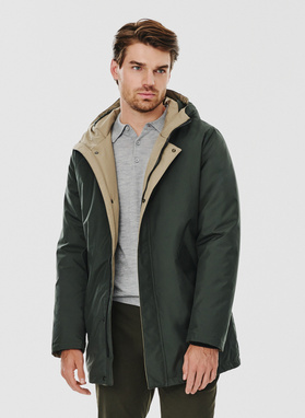 Zielona kurtka męska z kapturem