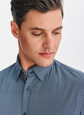 Bawełniana koszula w mikrowzór