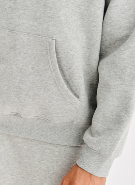 Szara bluza dresowa z kapturem