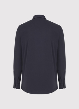 Grafitowa koszula z dzianiny