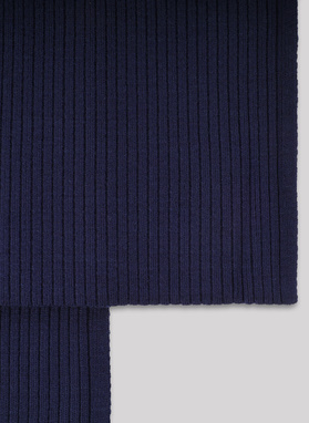 Granatowy szal męski w prążek