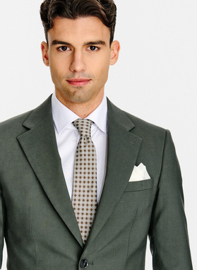 Zielona wełniana marynarka garniturowa