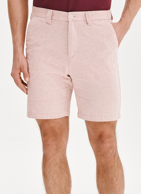 Różowe szorty męskie z lnem