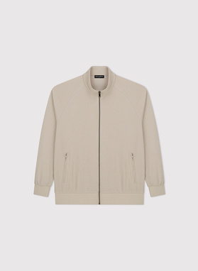 Rozpinana beżowa bluza dresowa