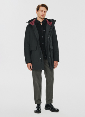 Kurtka męska z kapturem w kolorze czarnym