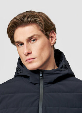 Granatowa krótka kurtka męska