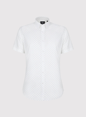 Koszula męska w błękitny mikrowzór