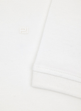 Białe bawełniane polo męskie