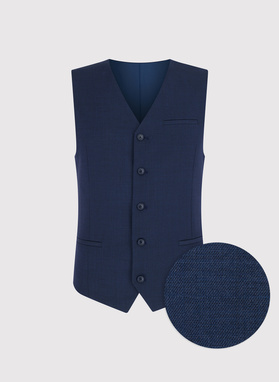 Gładka jednorzędowa kamizelka męska