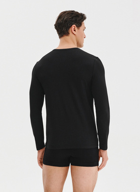 Męski longsleeve w czarnym kolorze, dwupak