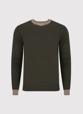 Melanżowy sweter męski