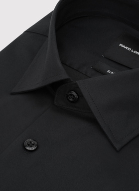 Czarna koszula męska z bawełny