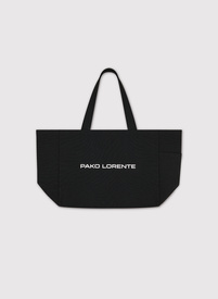 Czarna duża torba materiałowa unisex