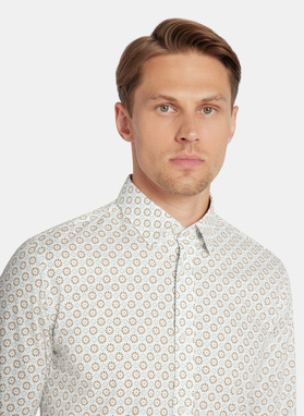 Biała koszula mikrowzór