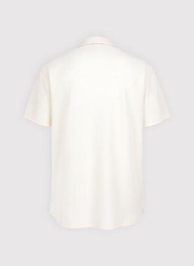 Dzianinowa beżowa koszula męska