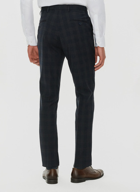 Męskie spodnie garniturowe w odcieniu granatowym