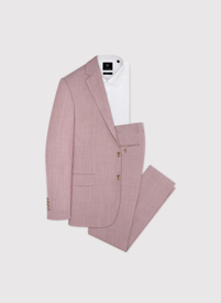 Różowy garnitur męski